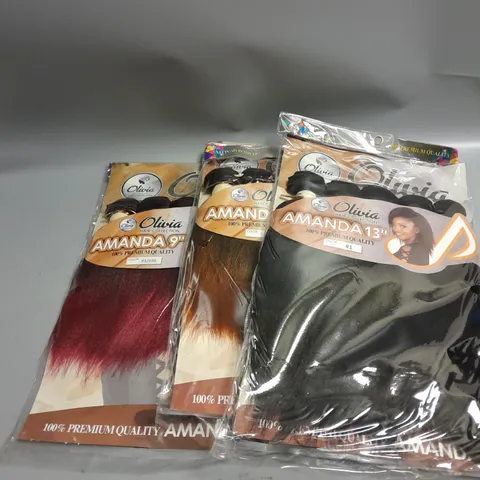 LOT OF APPROX OLIVIA COLLECTION AMANDA HAIR PIECES. VARIOUS COLOURS AND STYLES