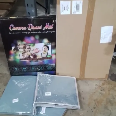 PALLET CONTAINING VARIOUS ASSORTED ITEMS TO INCLUDE:PICTURE FRAME, SHOE STORAGE BOXES, CAMERA DANCE MAT AND OTHER ASSORTED ITEMS...