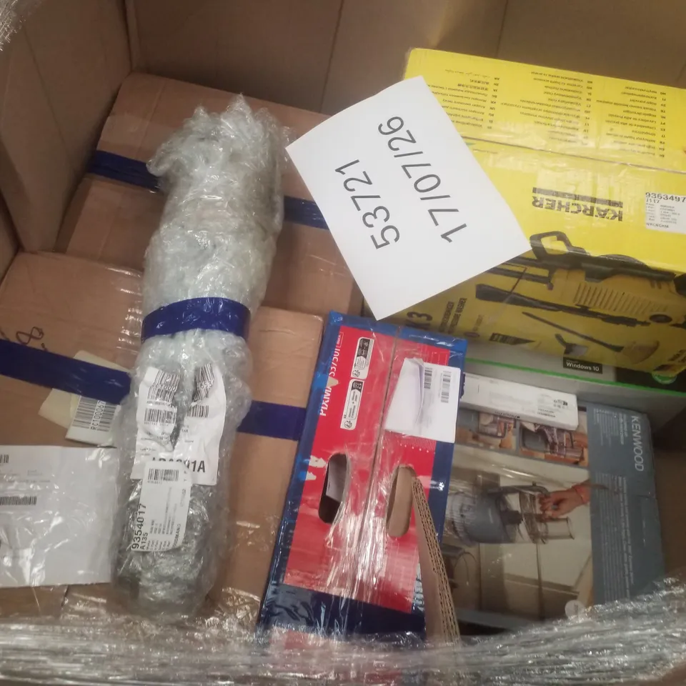 PALLET CONTAINING APPROXIMATELY 8 ASSORTED ITEMS TO INCLUDE KENWOOD FOOD PROCESSOR AND APPLE PENCIL PRO