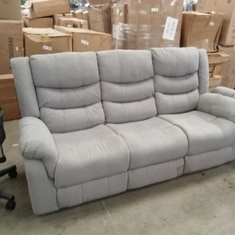 DESIGNER 3 SEATER FABRIC MANUAL RECLINER SOFA 