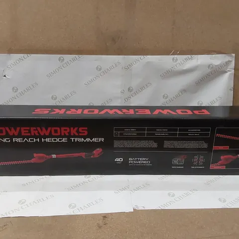 BOXED POWERWORKS 40V LONG REACH HEDGE TRIMMER
