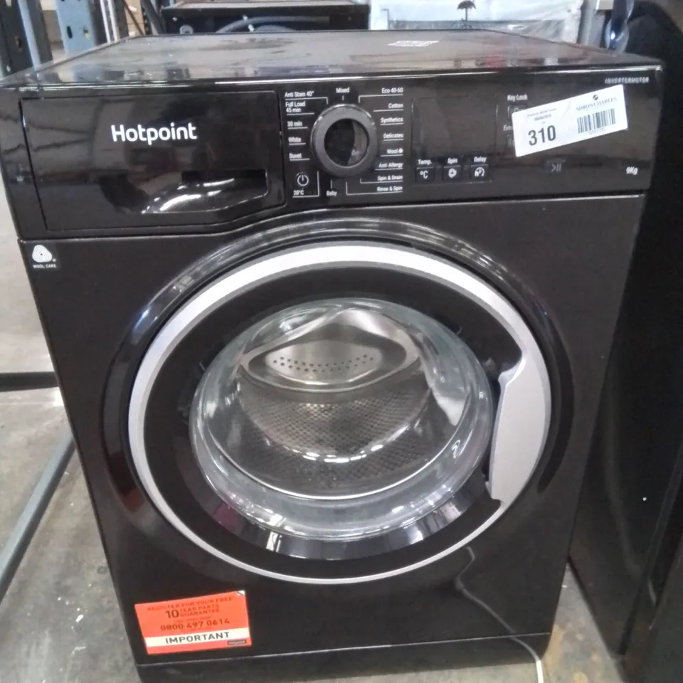 HOTPOINT ANTI-STAIN NSWM946BSUK 9KG LOAD, 1400 SPIN WASHING MACHINE - BLACK - A RATED