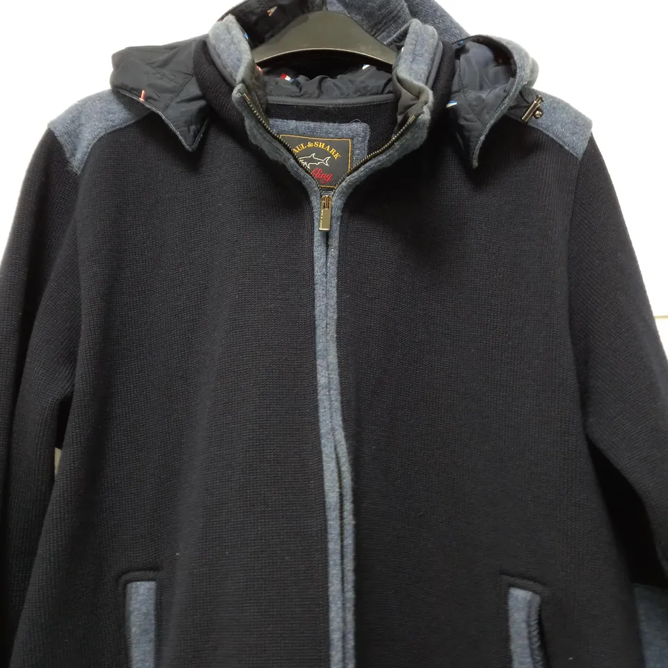 PAUL & SHARK YACHTING ZIP JACKET IN NAVY - LARGE
