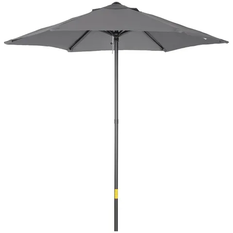 BOXED MCKENNEY 196CM MARKET PARASOL - DARK GREY (1 BOX)