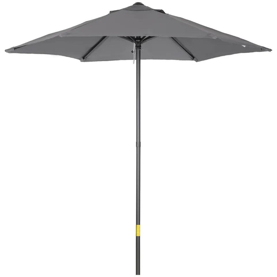 BOXED MCKENNEY 196CM MARKET PARASOL - DARK GREY (1 BOX)