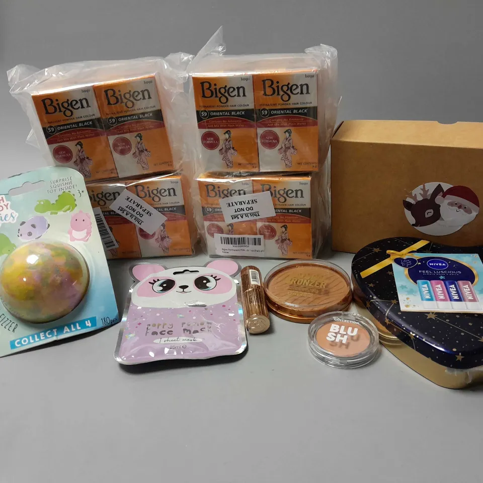 LOT OF BEAUTY ITEMS TO INCLUDE RIMMEL NATURAL BRONZER, ETC