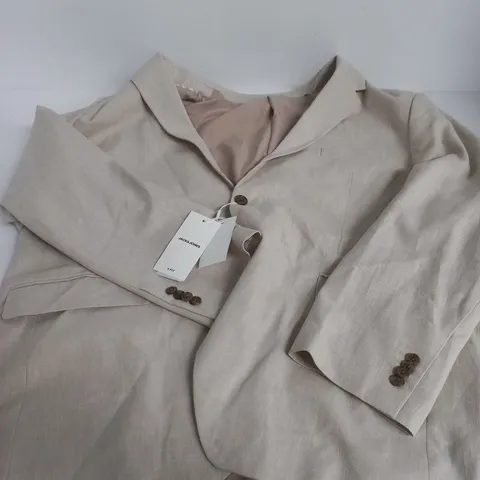 JACK & JONES MEN’S PLUS SIZE SUMMER BLAZER – NATURAL BEIGE - 58"