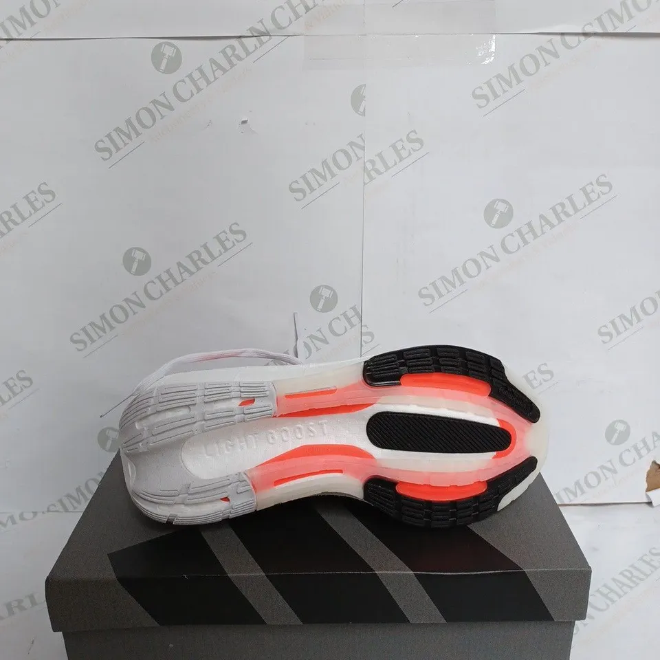 ADIDAS ULTRABOOST LIGHT RUNNING SHOES IN WHITE & BLACK - UK 6 1/2 