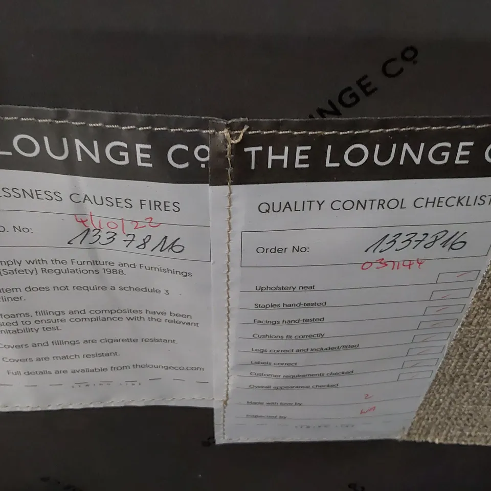 QUALITY BRITISH DESIGNER LOUNGE Co. TAYLOR STORAGE CUBE FAWN FABRIC