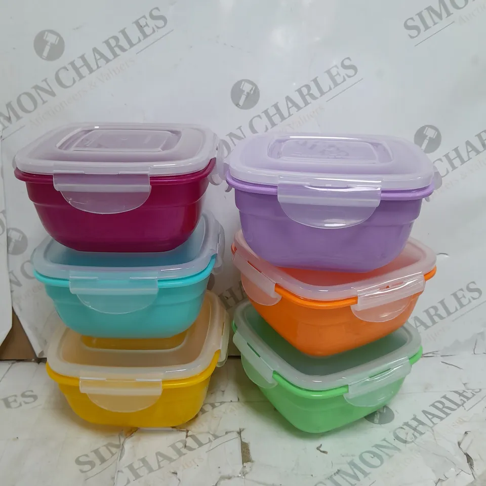 BOXED OUTLET LOCK & LOCK SET OF 6 MULTI-COLOUR CONTAINER SET