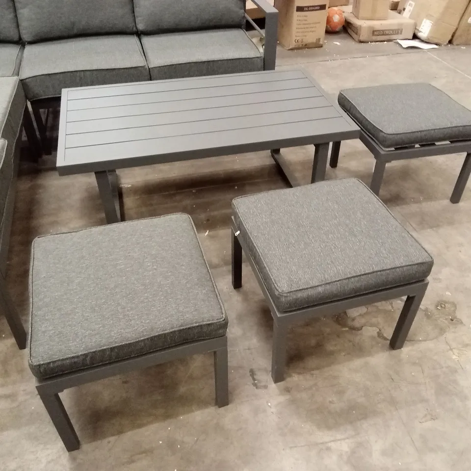 WICKER 8-PERSON GARDEN LOUNGE SET WITH CUSHIONS