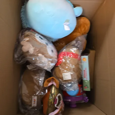 LARGE QUANTITY OF ASSORTED TOYS AND GAMES TO INCLUDE - TEDDY'S, COLORING SET AND MONEY GUN