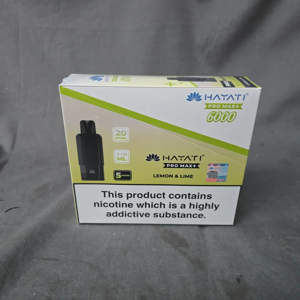 SEALED HAYATI PRO MAX+ 6000 LEMON & LIME POD MULTIPACK