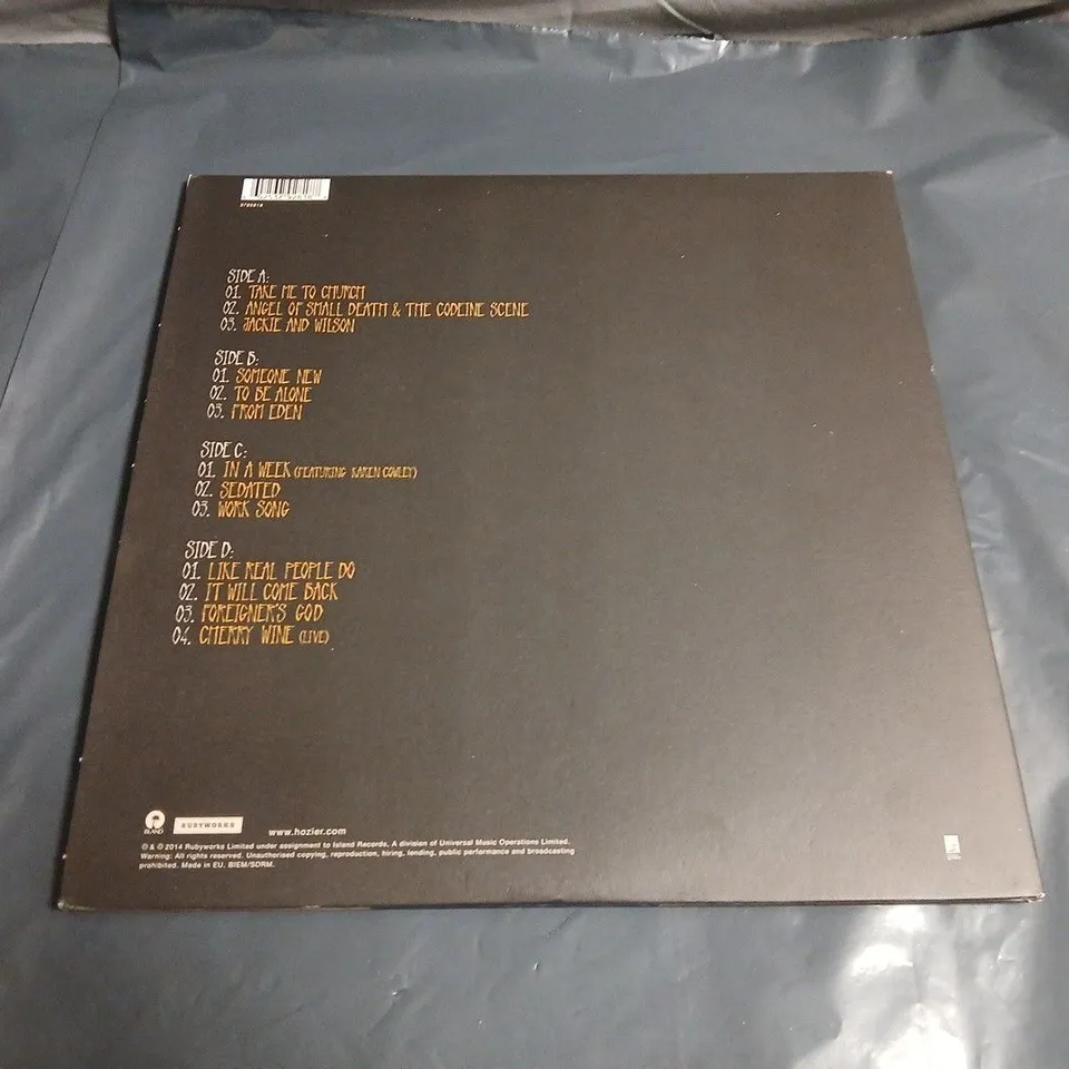 HOZIER – HOZIER - VINYL RECORD