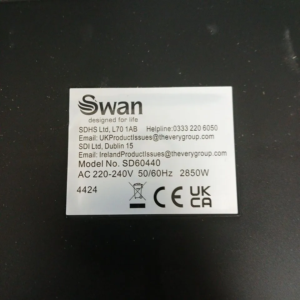 Swan SD60440 Kitchen Appliance – 2850W, 220-240V