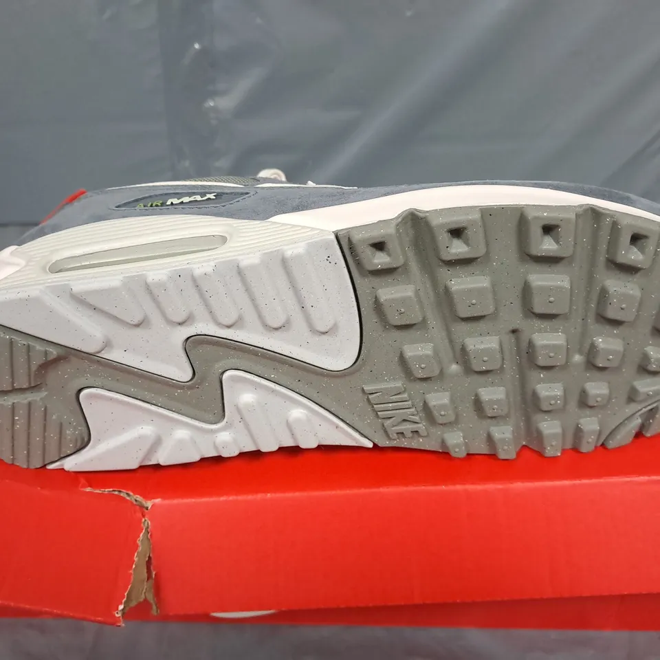 BOXED PAIR OF NIKE AIR MAX 90PRM IN GREY MULTI - UK 9