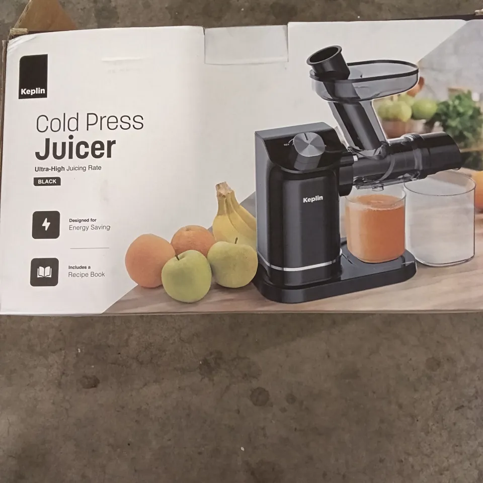 BOXED KEPLIN COLD PRESS JUICER BLACK COLOUR 
