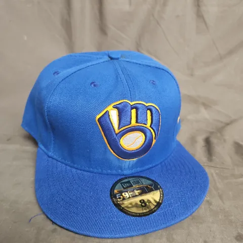BLUE NEW ERA 59FIFTY MLB CAP – MILWAUKEE BREWERS SIZE 8 