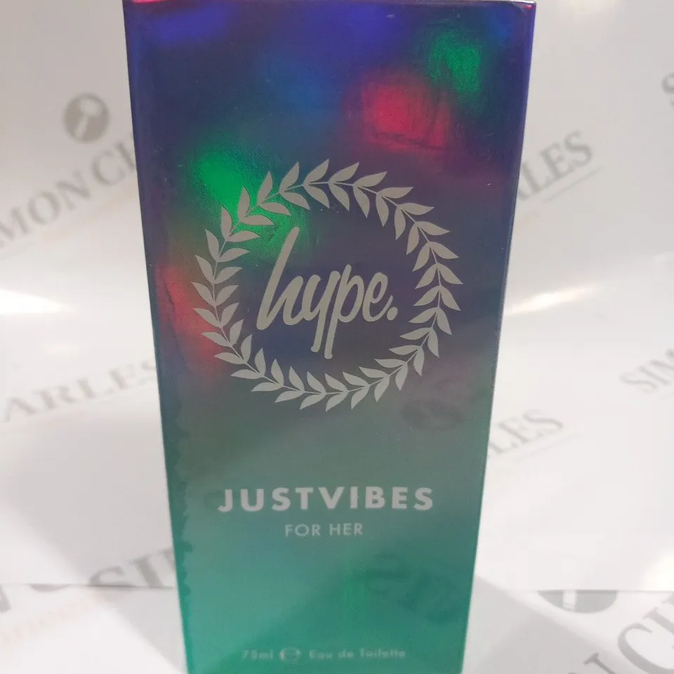 BOXED AND SEALED HYPE JUSTVIBES FOR HER EAU DE TOILETTE 75ML