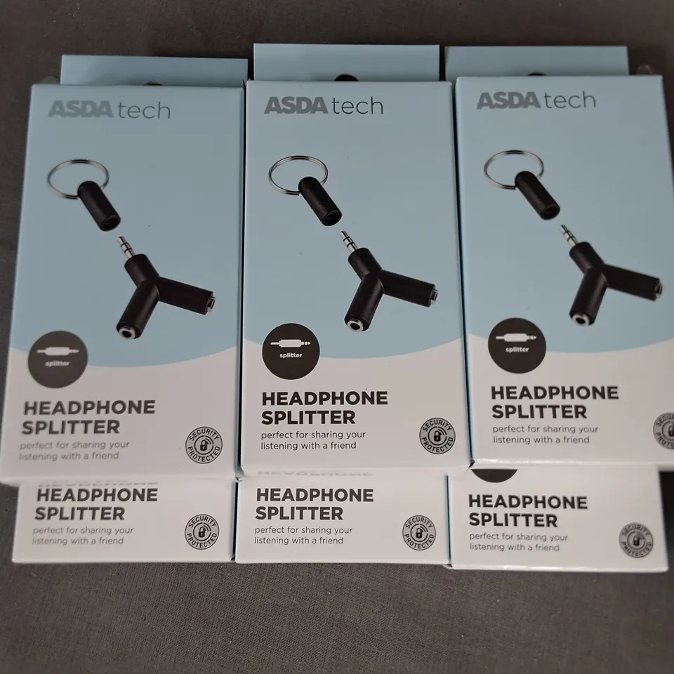 LOT OF 45 6-PACKS OF BRAND NEW HEADPHONES SPLITTERS