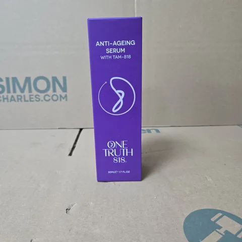ONE TRUTH 818 ANTI AGEING SERUM WITH TAM 818 50ML BOXED
