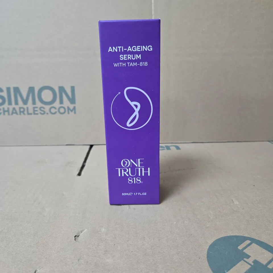 ONE TRUTH 818 ANTI AGEING SERUM WITH TAM 818 50ML BOXED