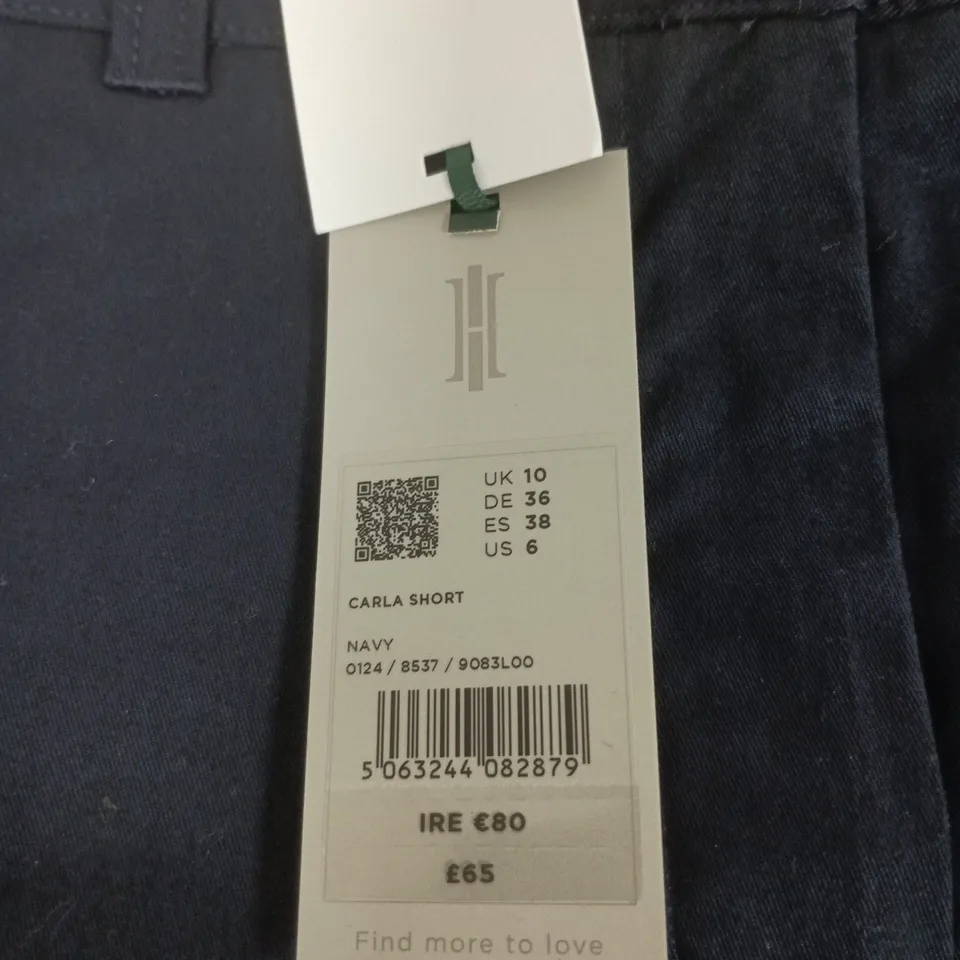 HOBBS CARLA SHORT – NAVY, UK 10 (US 6)