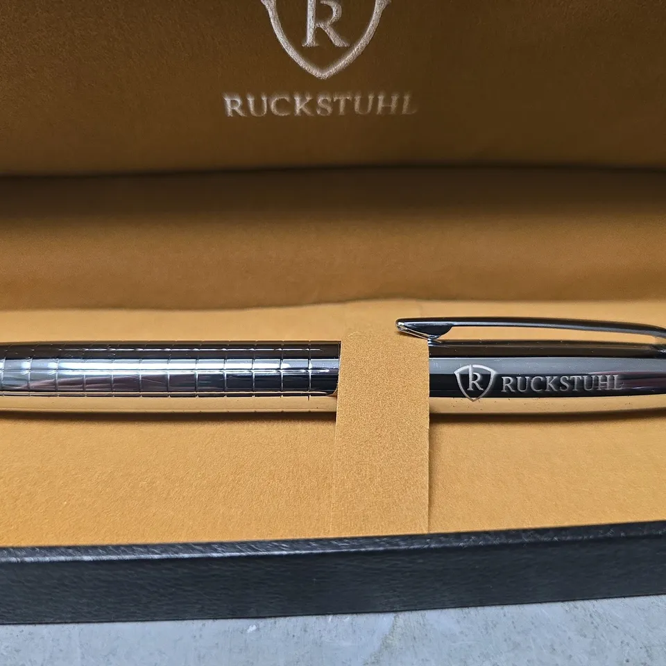 RUCKSTUHL STAINLESS STEEL LUXURY PEN IN GIFT BOX