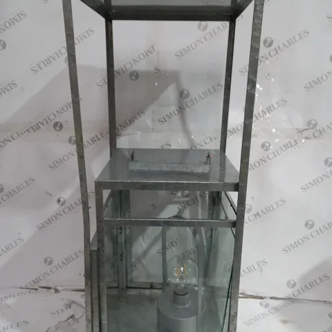 BUNDLEBERRY BY AMANDA HOLDEN OUTDOOR GALVANISED STEEL SHELVES WITH LANTERN - COLLECTION ONLY