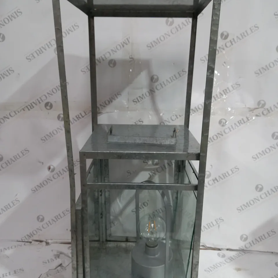 BUNDLEBERRY BY AMANDA HOLDEN OUTDOOR GALVANISED STEEL SHELVES WITH LANTERN - COLLECTION ONLY 