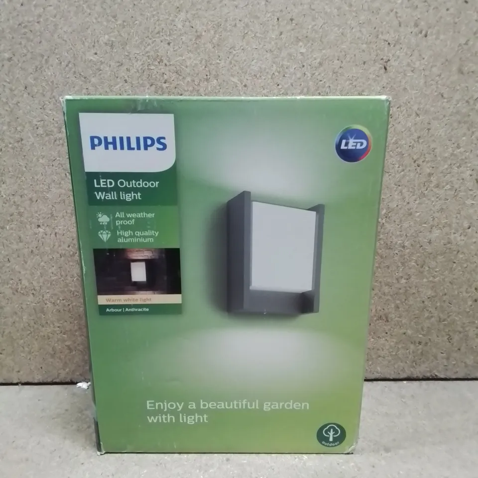 BOXED PHILIPS LED OUTDOOR WALL LIGHT ARBOUR