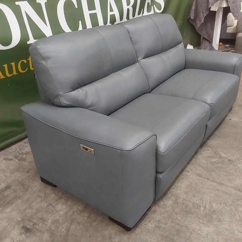 QUALITY DESIGNER ITALIAN MADE SELVA 3 SEATER ELECTRIC RECLINER LEATHER SOFA
