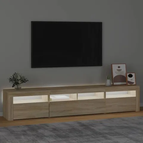 BOXED ADALEYA TV STAND FOR TVS UP TO 88" - OAK (2 BOXES)