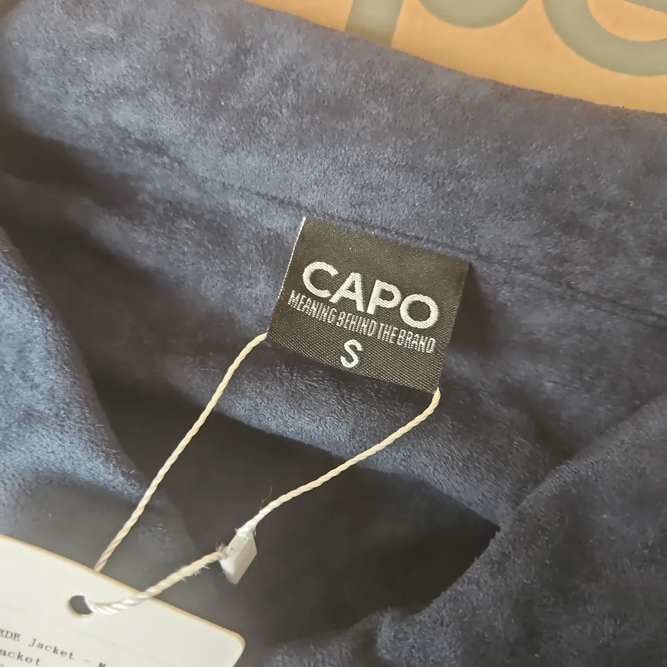 CAPO SUEDE JACKET IN NAVY - SMALL