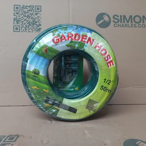 GARDEN HOSE COIL – 1/2IN X 50M, GREEN PACKAGING