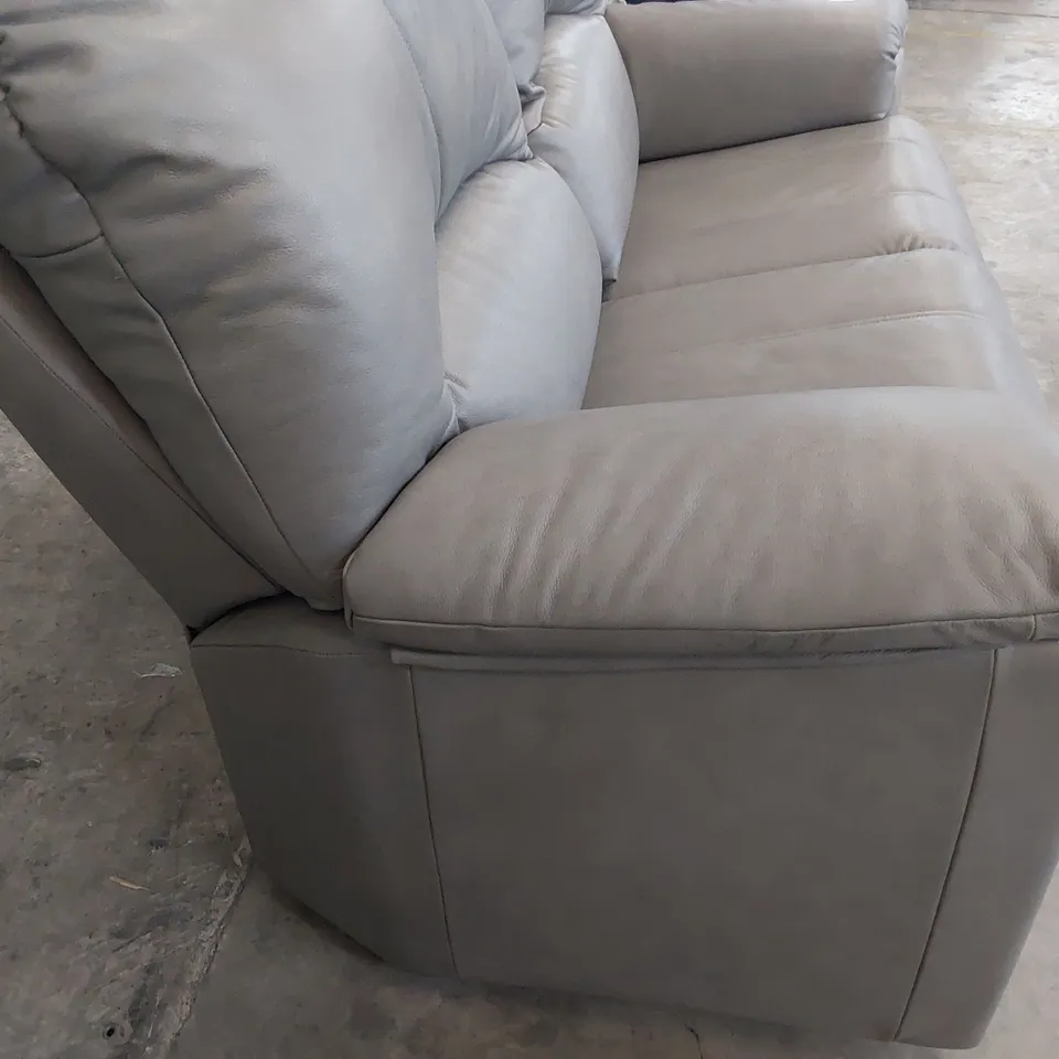 QUALITY BRITISH DESIGNER G PLAN CHLOE TWO SEATER SOFA DALLAS CHARCOAL LEATHER