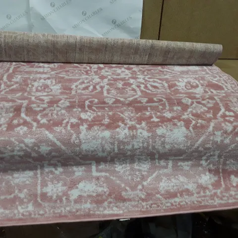 DAZZLE BLUSH PINK/WHITE DISA VINTAGE RUG 120X160CM