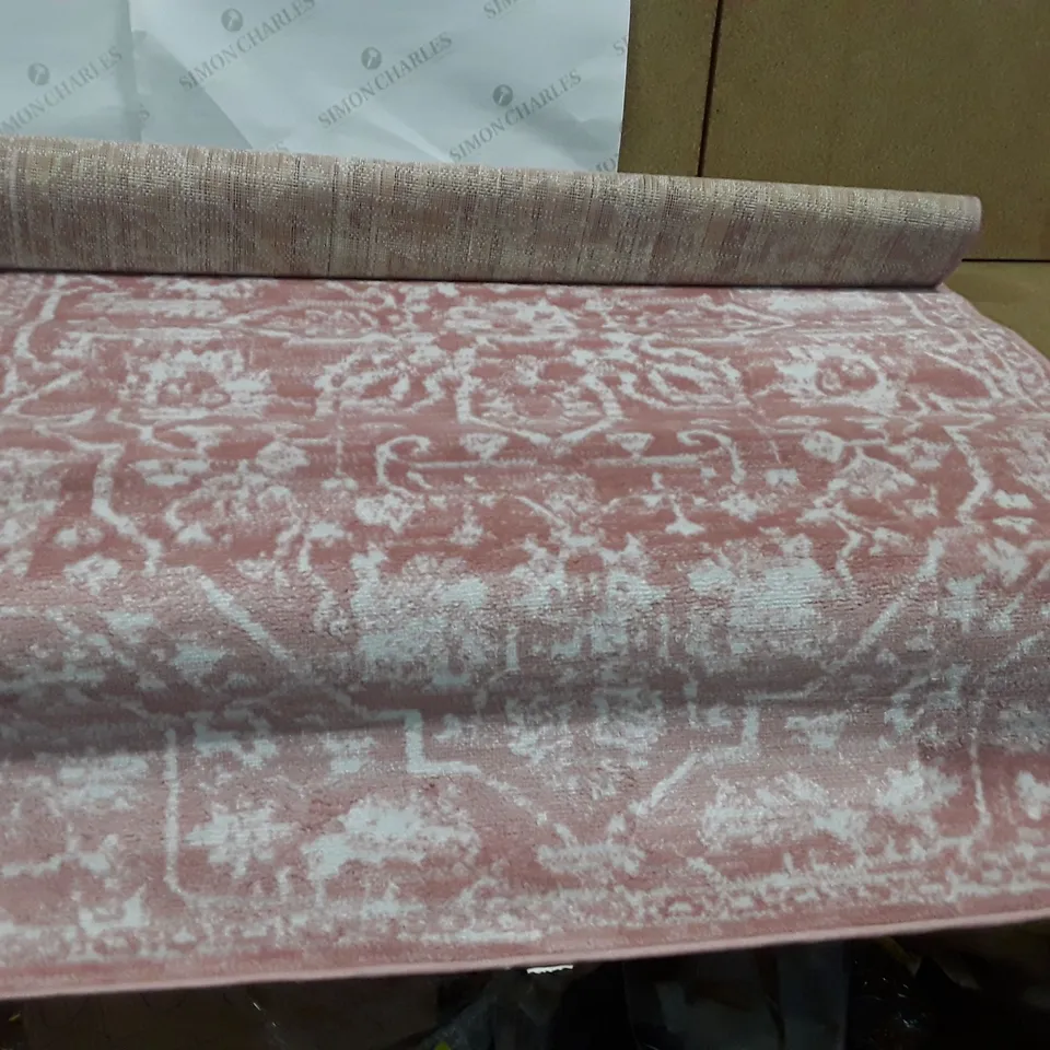DAZZLE BLUSH PINK/WHITE DISA VINTAGE RUG 120X160CM
