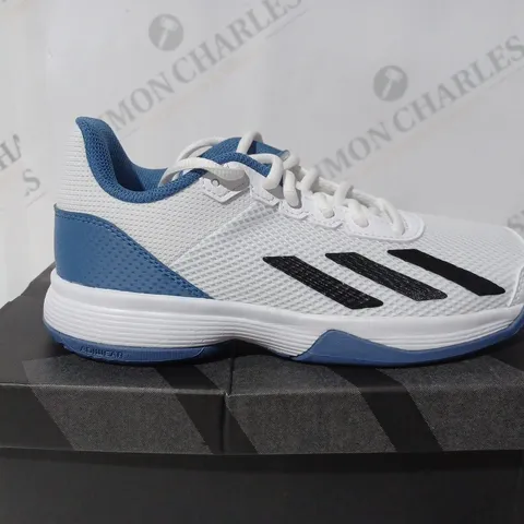 ADIDAS COURTFLASH K WHITE TRAINER - UK 3