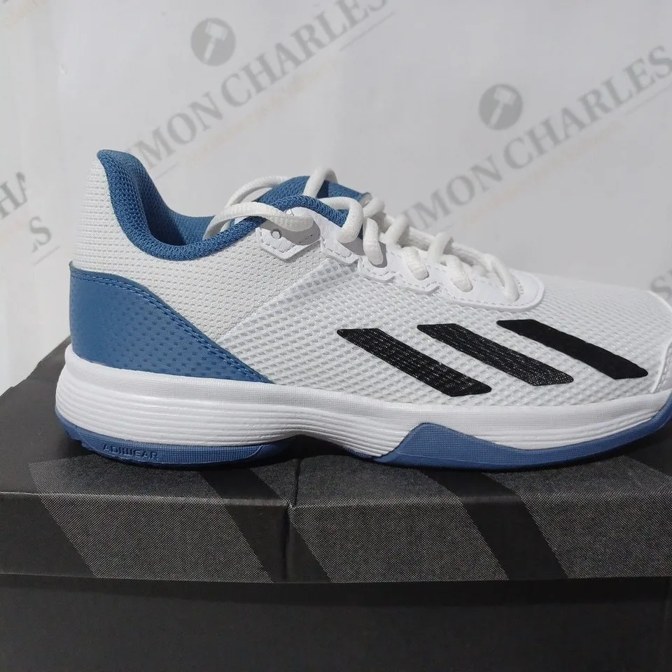ADIDAS COURTFLASH K WHITE TRAINER - UK 3 