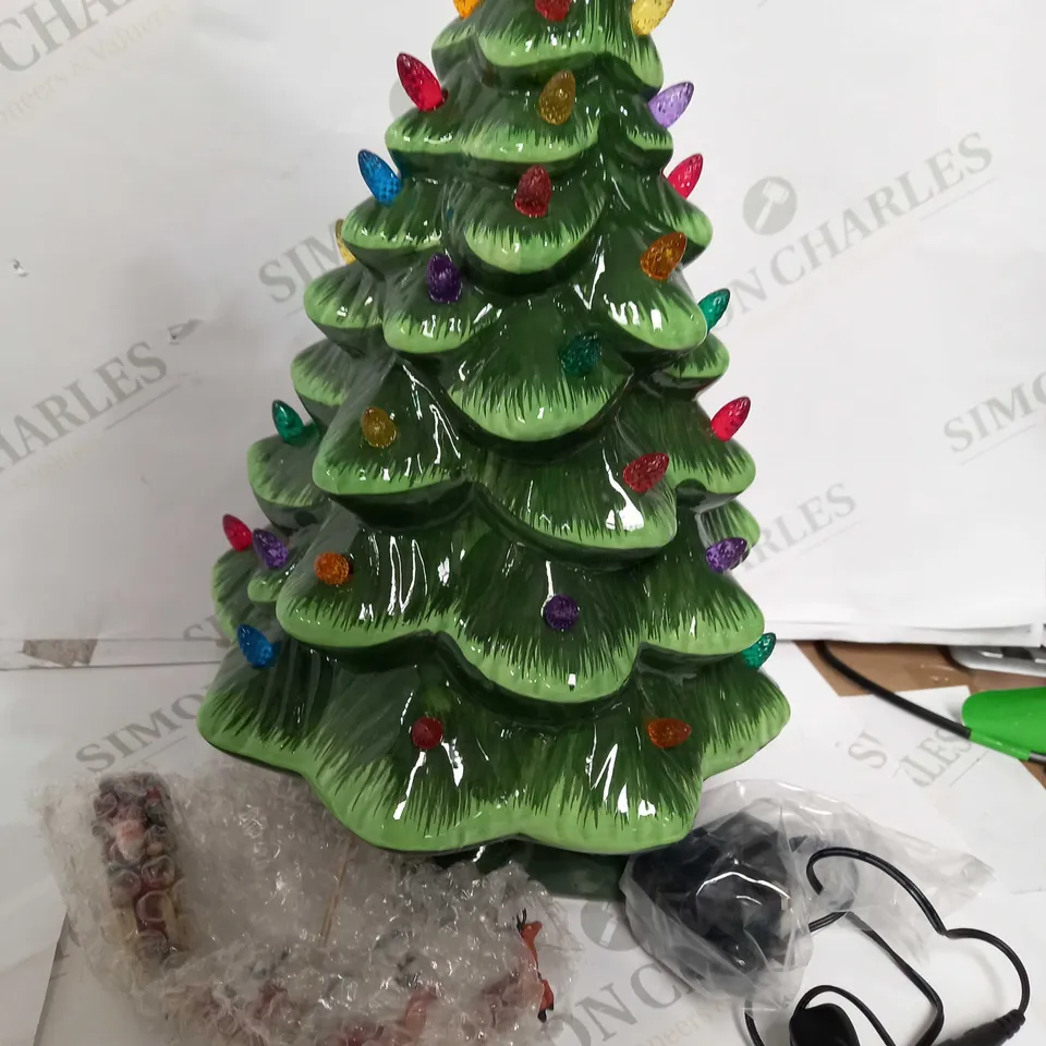 SANTA SLEIGH PRE-LIT CIRCLING CHARACTER NOSTALGIC TREE
