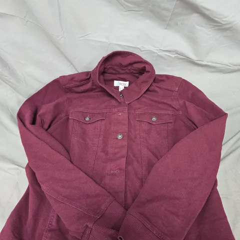 DENIM & CO. COMFY DENIM STYLE JACKET WITH COLLAR - M