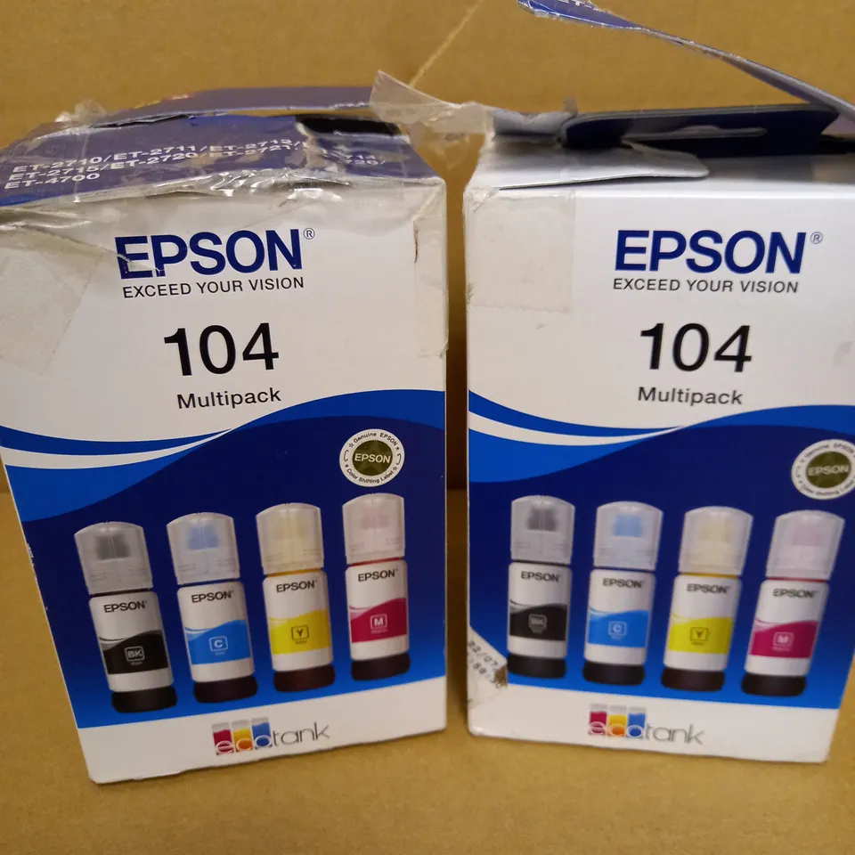 LOT OF 2 EPSON 104 IN MULTIPACK 