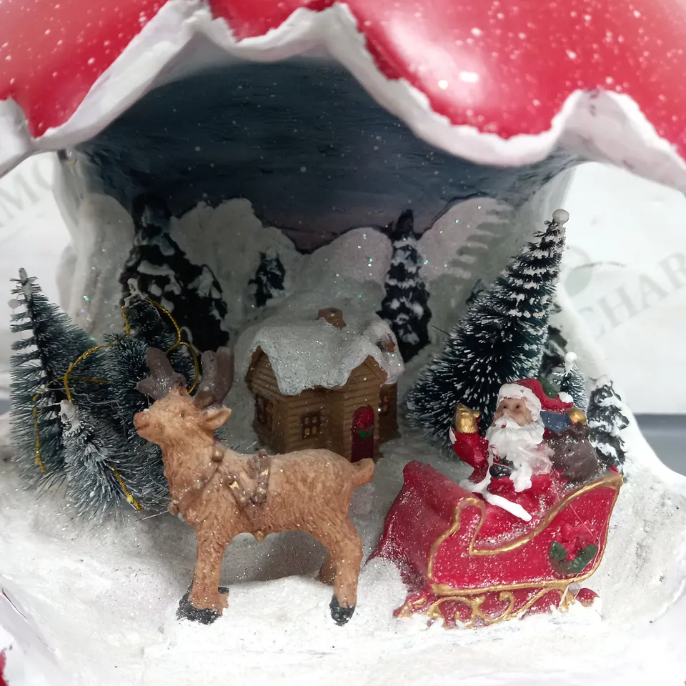 BOXED SANTAS EXPRESS PRE-LIT SPHERE WITH CHRISTMAS CHARACTER SCENE