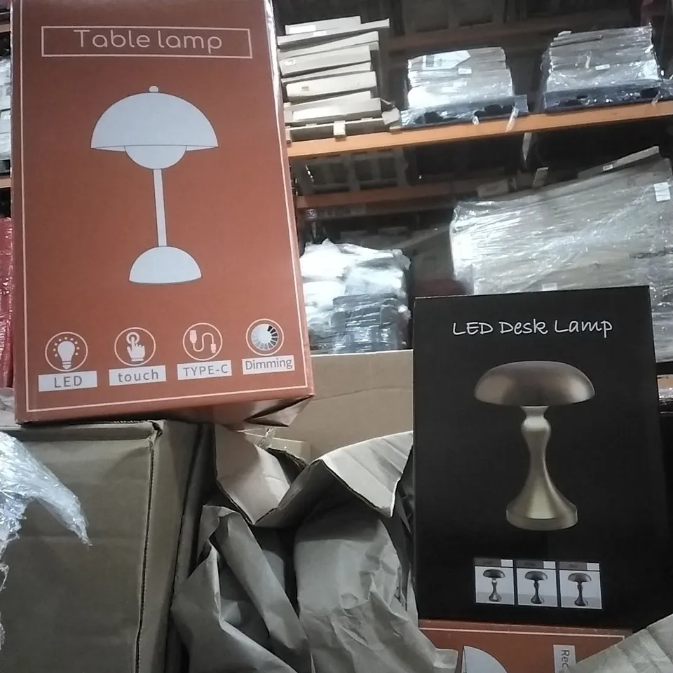 PALLET CONTAINING ASSORTED PRODUCTS INCLUDING DANISH RETRO BUD LAMP,VACUUM CLEANER, LED DESK LAMP,RICE BUCKET AND OTHER ASSORTED ITEMS...