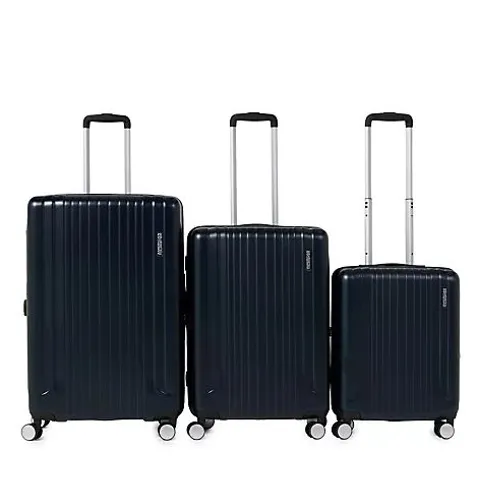 AMERICAN TOURISTER 3 PIECE SKY RAIL COMPLETE SUITCASE SET NAVY