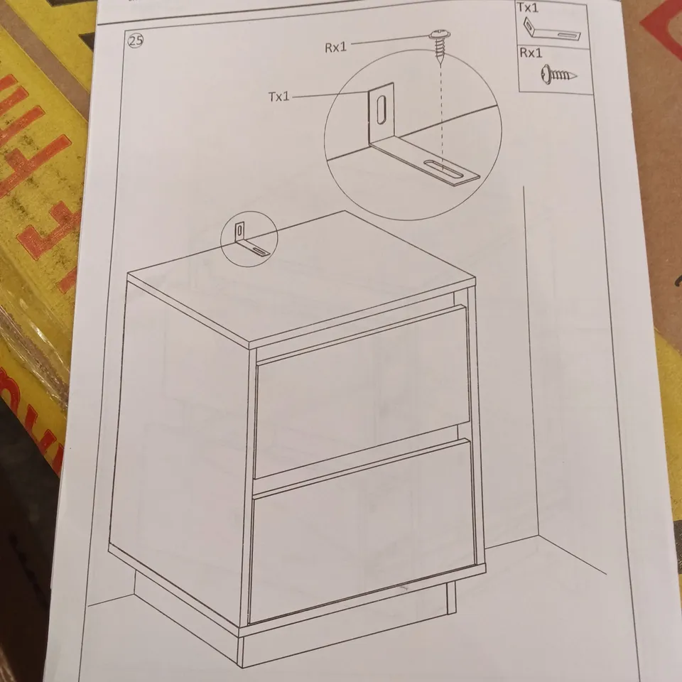 BOXED VIDAXL BEDROOM CABINET DRAWER - WHITE (1 BOX)