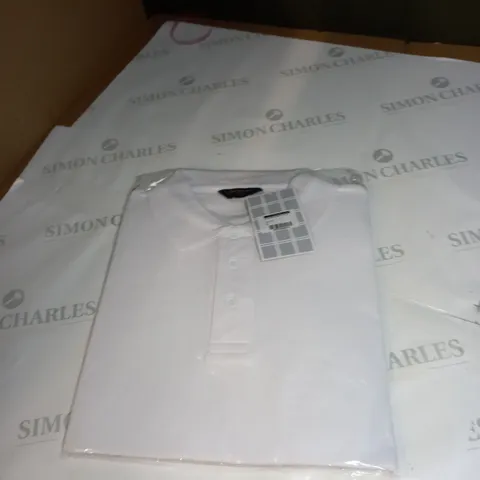 WHITE STEVENSONS POLO SHIRT SIZE M