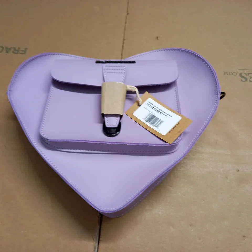 DR MARTENS PURPLE HEART THEMED LEATHER BACKPACK