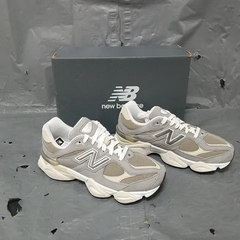 BOXED PAIR OF NEW BALANCE 9060 BEIGE/GREY UK 5.5